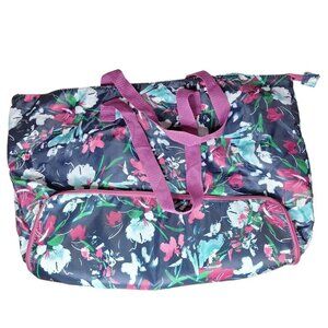 Folding Bag Tote‎ Zipper Pouch Lightweight Beach Blue Purple